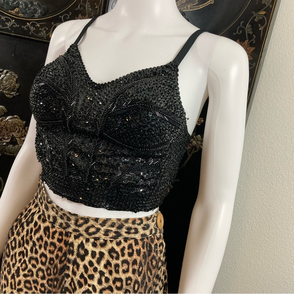 Victoria’s Secret Vintage Gold Label Sequin, Beaded Bustier Top- Size Small